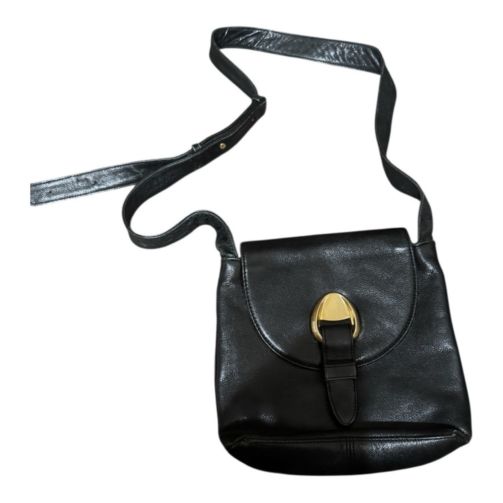 Genuine Leather Black Crossbody Bag | Classic & Timeless